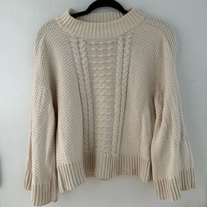 Part Two Copenhagen Women’s XS Sweater Mock Neck Cream / White Long Sleeve